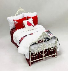 Winter Bed with Cardinal