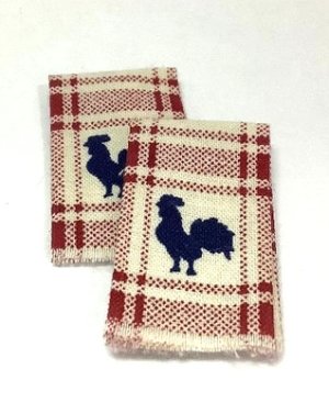 Kitchen Towels with Rooster Design, Pair