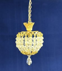 Petite Hanging Lamp Made with Swarovski Crystals
