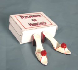 Ladies' Shoes, White Peep-Toe Slingbacks