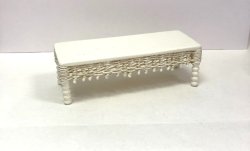 White Wicker Coffee Table by Peggy Taylor