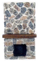 Ceiling Stone Fireplace