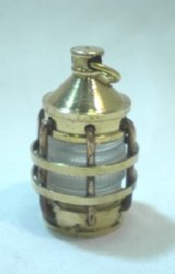 Brass Ship's Lantern with Clear Glass