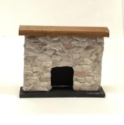 1/2" Scale Stone Fireplace