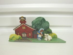 "Mary Had A Little Lamb" Wooden Scene by Dee Moniz