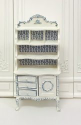 Blue & White Country Hutch