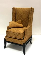 Gold Plaid Mackintosh Style Armchair