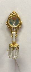 Victorian Single Wall Sconce with Swarovski Crystals