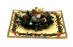 Christmas Table Top Wreath, Decorated