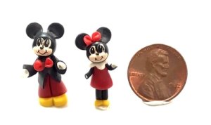 Mickey & Minnie Figurines, Artisan Made