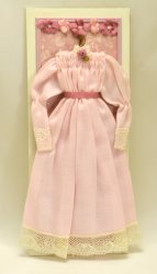 Woman's Dress, Pink with Mauve Sash