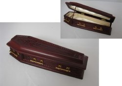 Ornate Mahogany Coffin