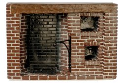 Brick Walk-In Fireplace