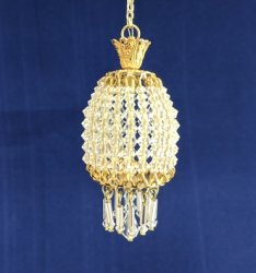 Parlor Hanging Light made with Swarovski Crystals