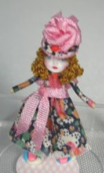 Party Doll in Dark Floral Dress