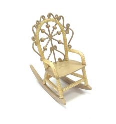 1/2" Scale Wicker Rocker, Signed and Dated
