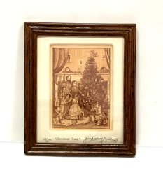 "Christmas Time" Framed Etching, Limited Edition