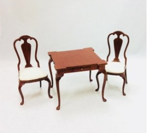 Game Table or small Dining Table with Two Chairs