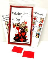 Art Deco Valentine Card Kit