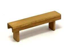 1/2" Scale Wooden Long Bench