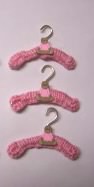 Crocheted Baby Hangers, Pink, Set of 3