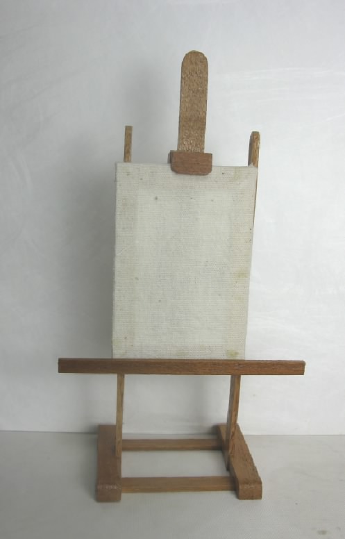 Easel with Canvas - Click Image to Close