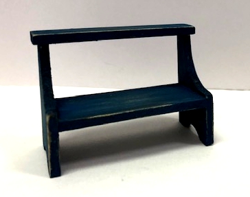 Rustic Crock Bench or Garden Bench, Blue